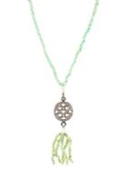 Jade Jagger Diamond, Chrysoprase & Silver Necklace