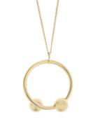 J.w.anderson Double-sphere Gold-plated Necklace