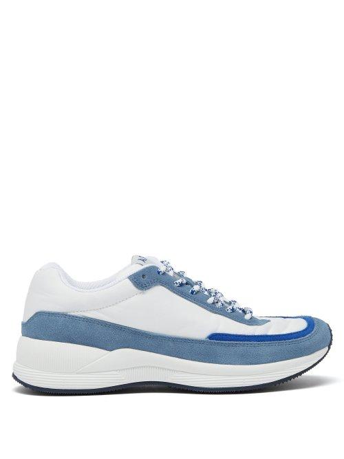 Matchesfashion.com A.p.c. - Teenage Mary Suede And Neoprene Trainers - Womens - Blue White