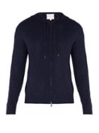 Matchesfashion.com Derek Rose - Finley Hooded Zip Through Cashmere Sweatshirt - Mens - Navy