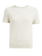 Matchesfashion.com Lemaire - Grown On Sleeve Knitted T Shirt - Womens - Ivory