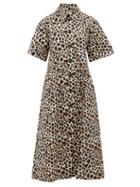 Matchesfashion.com Sea - Clara Animal-print Cotton-poplin Shirt Dress - Womens - Leopard