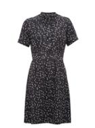 Matchesfashion.com A.p.c. - Camille Heart-print Silk Crepe De Chine Mini Dress - Womens - Navy