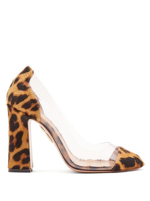 Matchesfashion.com Aquazzura - Optic 105 Leopard Print Pumps - Womens - Leopard