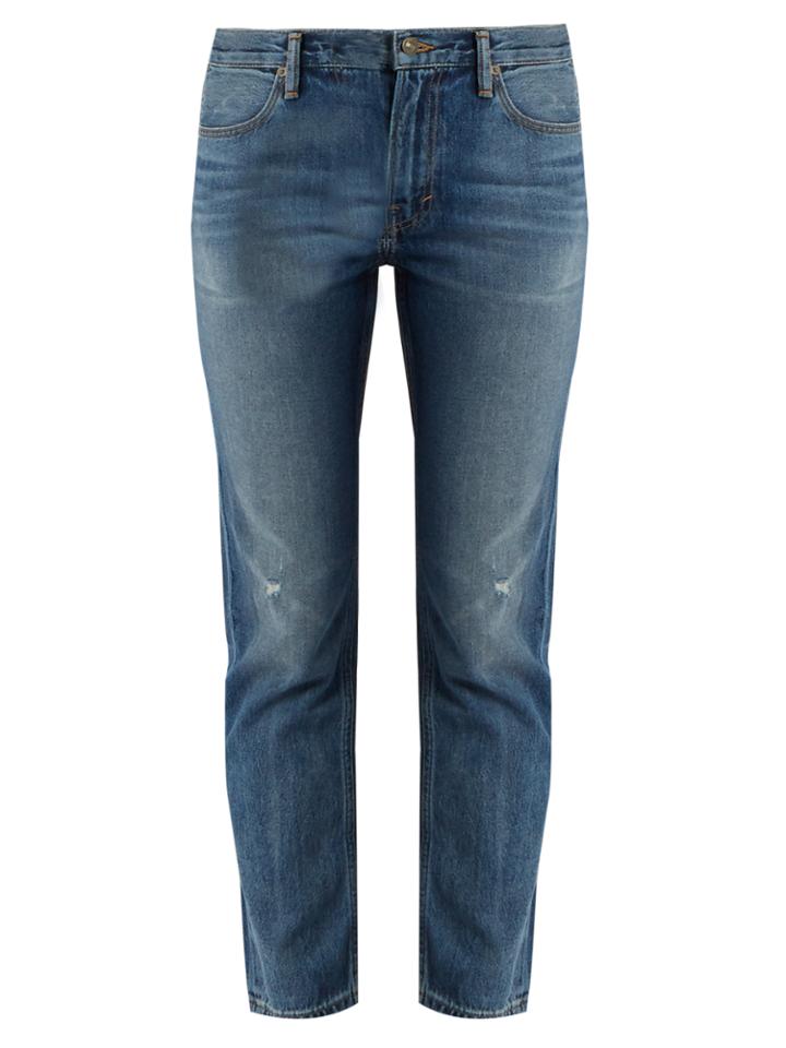 Vince Distressed Straight-leg Jeans