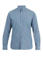 De Bonne Facture Button-down Collar Cotton-slub Shirt