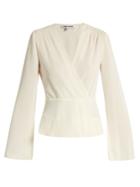 Elizabeth And James Layla Bell-sleeved Wrap Blouse