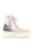 Matchesfashion.com Rick Owens Drkshdw - Abstract High-top Recycled-vinyl Trainers - Mens - Light Grey