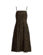 Matchesfashion.com Hvn - Nora Moon Print Silk Slip Dress - Womens - Black Multi