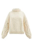 Matchesfashion.com Mr Mittens - Roll-neck Balloon-sleeve Wool Sweater - Womens - Ivory