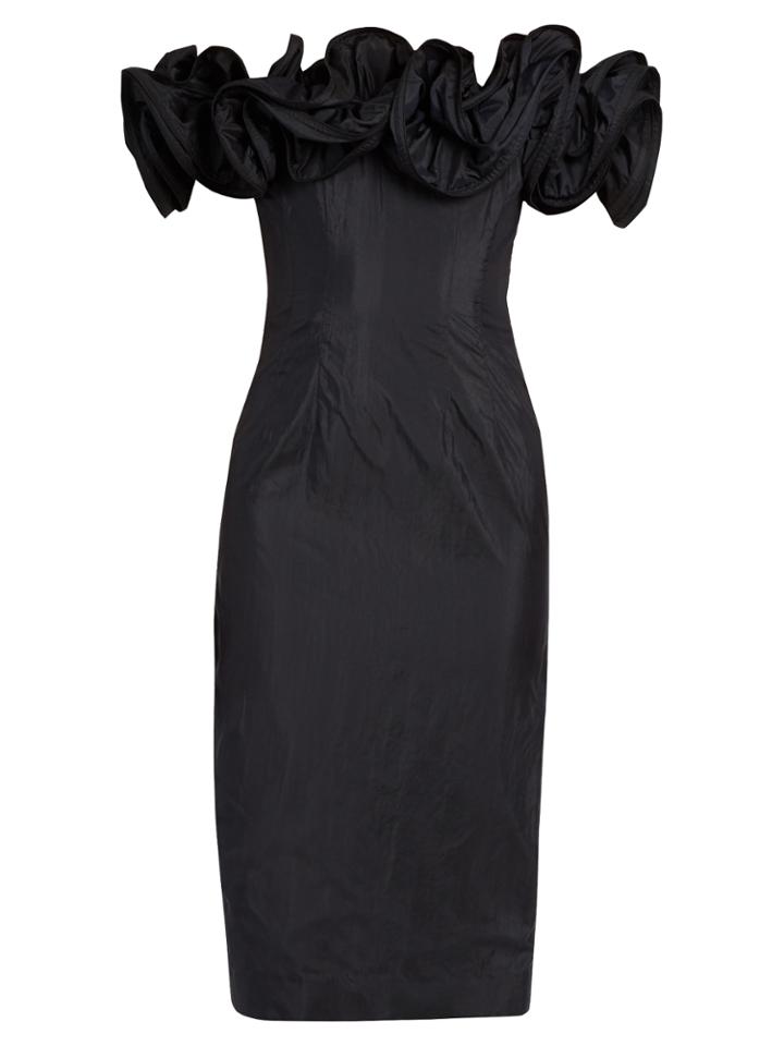 Brock Collection Desree Off-the-shoulder Ruffled Taffeta Dress