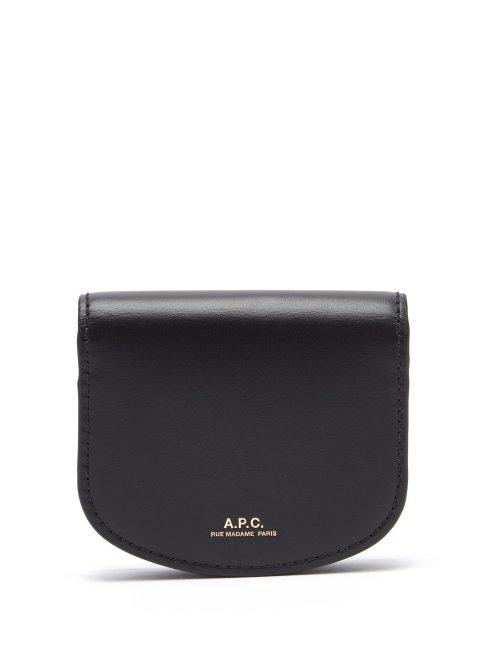 Matchesfashion.com A.p.c. - Dina Half Moon Leather Wallet - Womens - Black