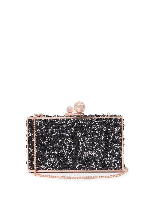 Matchesfashion.com Sophia Webster - Clara Crystal Embellished Box Clutch - Womens - Black Multi