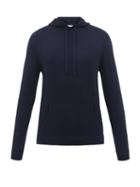 Allude - Hooded Wool-blend Sweatshirt - Mens - Navy
