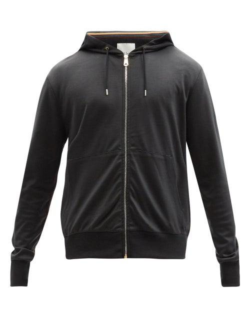 Mens Rtw Paul Smith - Artist-stripe Zipped Wool Hooded Sweatshirt - Mens - Dark Khaki