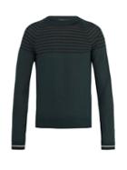 Matchesfashion.com Prada - Crew Neck Striped Wool And Cashmere Blend Sweater - Mens - Khaki
