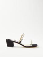 Jimmy Choo - Amara 45 Faux-pearl Leather Sandals - Womens - Black