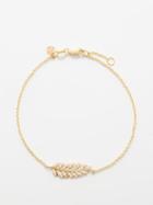 Sydney Evan - Feather Diamond & 14kt Gold Bracelet - Womens - Gold