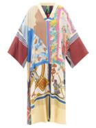 Rianna + Nina - Patchwork Vintage-silk Kaftan Dress - Womens - Multi