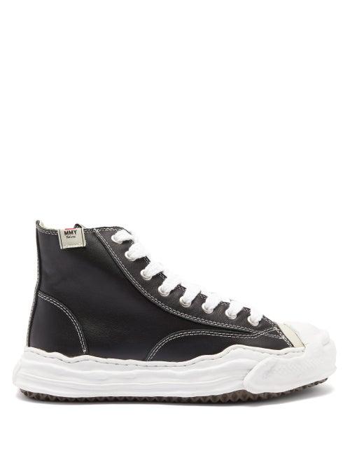 Matchesfashion.com Mihara Yasuhiro - Og Sole Leather High-top Trainers - Mens - Black