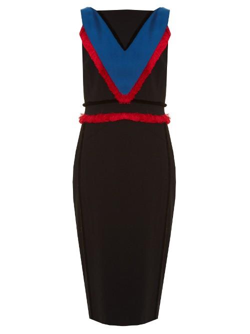 Altuzarra Caulfield Fringed-trim Cady Midi Dress