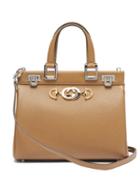 Matchesfashion.com Gucci - Zumi Small Top-handle Grained-leather Bag - Womens - Beige