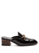 Stella Mccartney Block-heel Faux-leather Backless Loafers