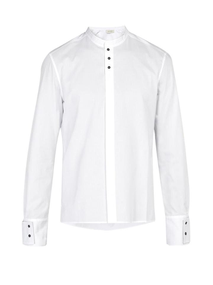Wales Bonner Collarless Cotton Shirt