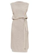 Lemaire - Tie-waist Sleeveless Dress - Womens - Light Grey
