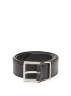 Maison Margiela - Grained Leather Belt - Mens - Black