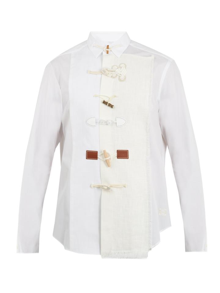 Loewe Toggle-front Cotton-poplin Shirt