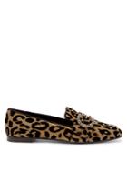 Dolce & Gabbana Crystal And Leopard Print-jacquard Loafers