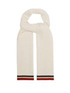 Matchesfashion.com Maison Kitsun - Striped Wool Scarf - Mens - White