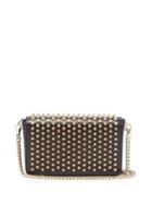 Matchesfashion.com Christian Louboutin - Zoomi Studded Leather Clutch - Womens - Black Gold