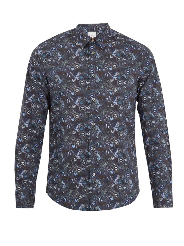 Paul Smith Sun-print Single-cuff Cotton Shirt