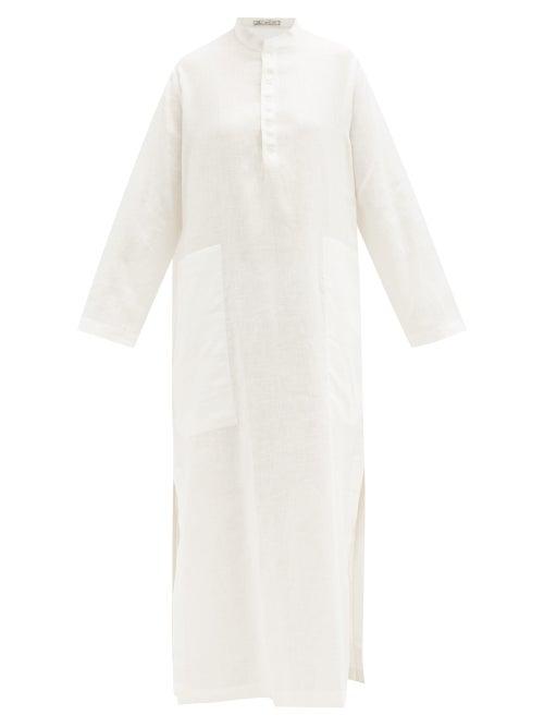 Matchesfashion.com Umit Benan B+ - Slubbed-linen Shirt Dress - Womens - Cream