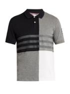 Moncler Gamme Bleu Contrast-panel Cotton Polo Shirt