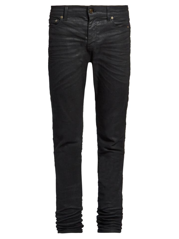 Saint Laurent Waxed Skinny-fit Jeans
