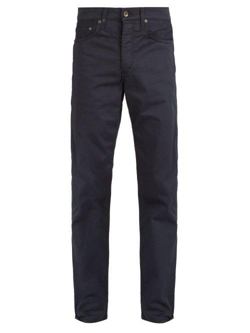 Matchesfashion.com Rag & Bone - Mid Rise Slim Leg Chino Trousers - Mens - Navy