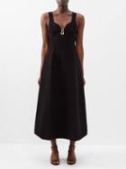 Aje - Sylvette Ribbed-knit Midi Dress - Womens - Black