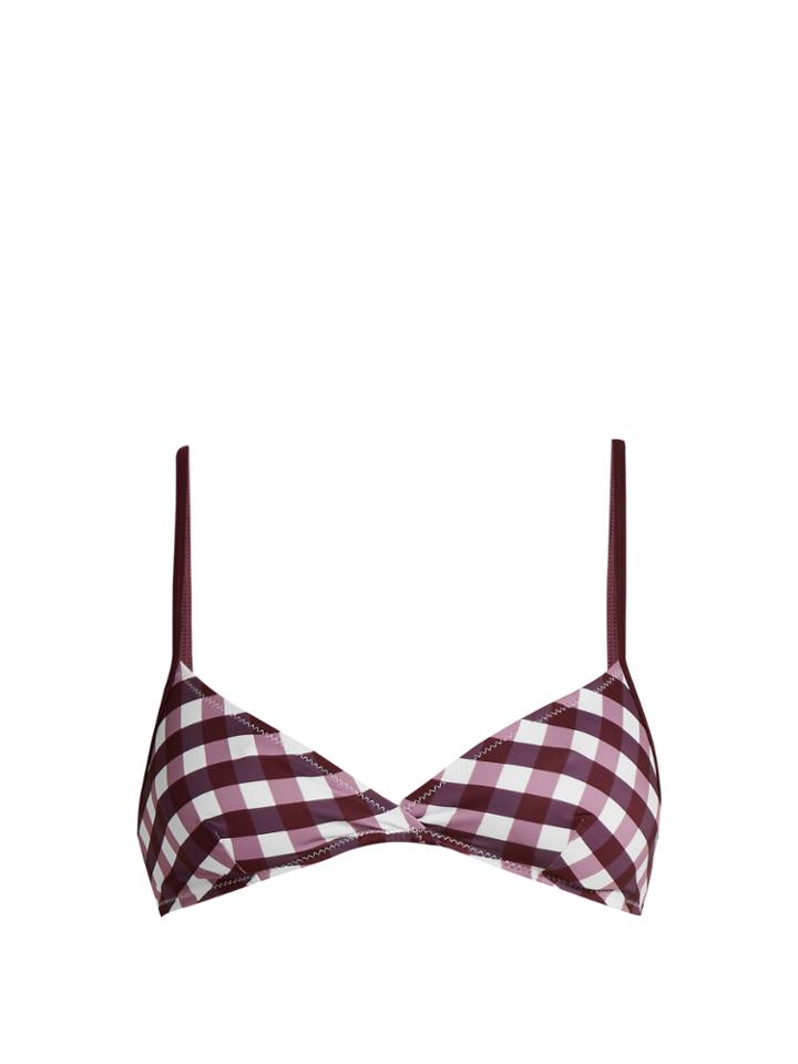 Solid & Striped The Brigitte Gingham Bikini Top