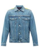 Matchesfashion.com Versace - Baroque Logo-panel Denim Jacket - Mens - Blue