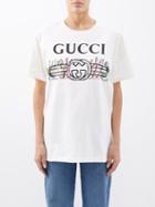 Gucci - Gg-print Cotton-jersey T-shirt - Womens - White Multi
