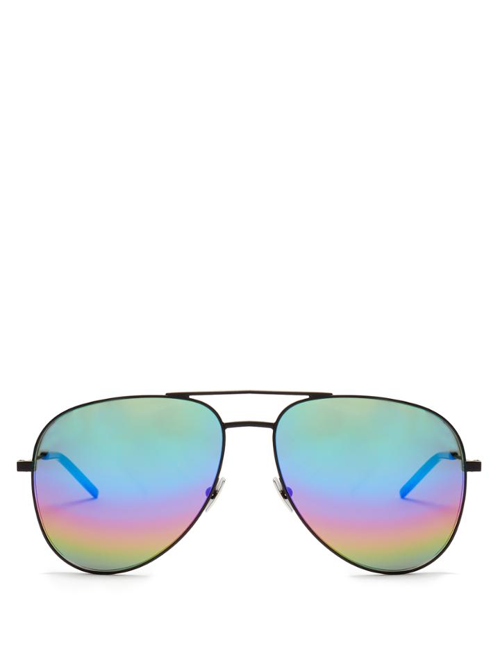 Saint Laurent Aviator Metal Sunglasses