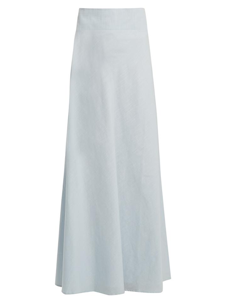 Kalita Inky As The Night Sky Bias Cotton Skirt