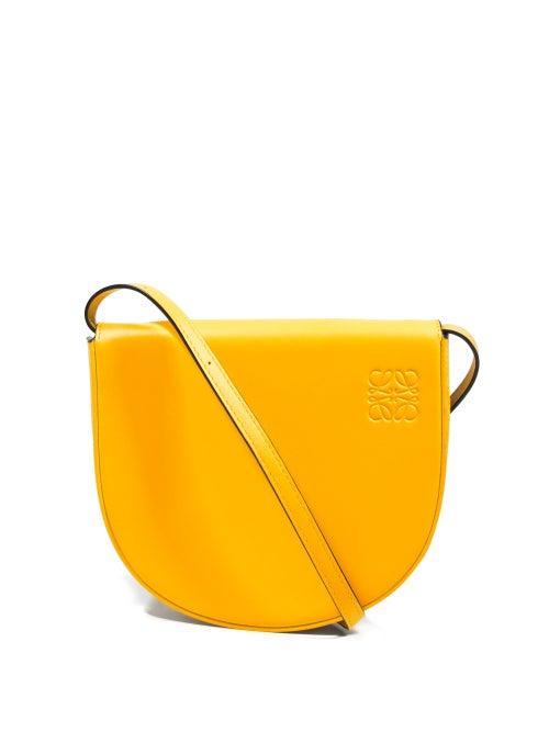 Matchesfashion.com Loewe - Heel Mini Leather Cross Body Bag - Womens - Yellow