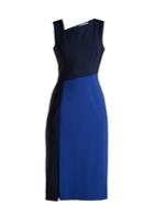 Diane Von Furstenberg Asymmetric-panelled Wool-blend Dress