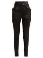 Matchesfashion.com Isabel Marant - Modena Skinny Leather Trousers - Womens - Black