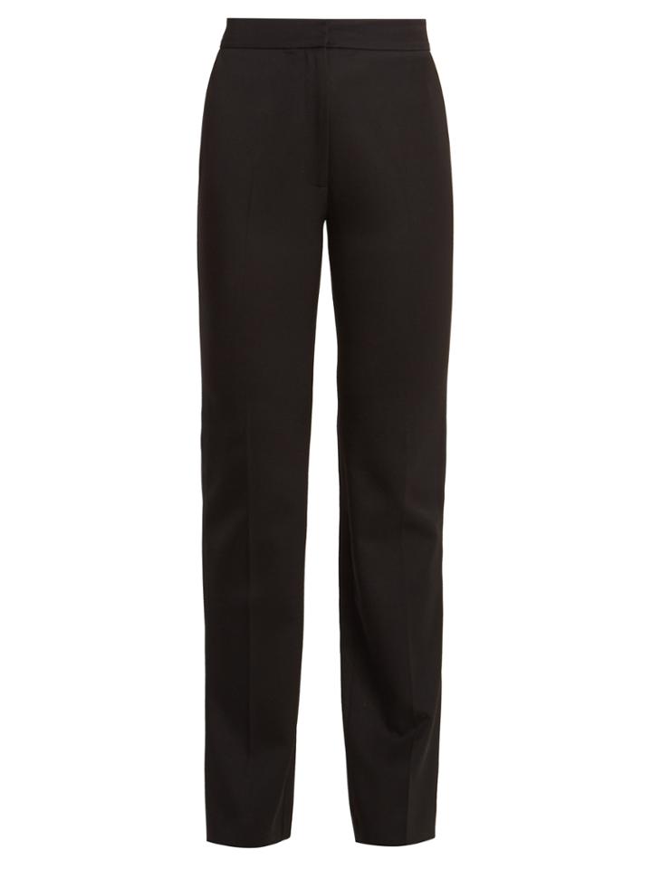 Alexachung Contrast-striped Straight-leg Wool Trousers