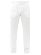 Matchesfashion.com Orlebar Brown - Griffon Slim-leg Linen-canvas Trousers - Mens - White